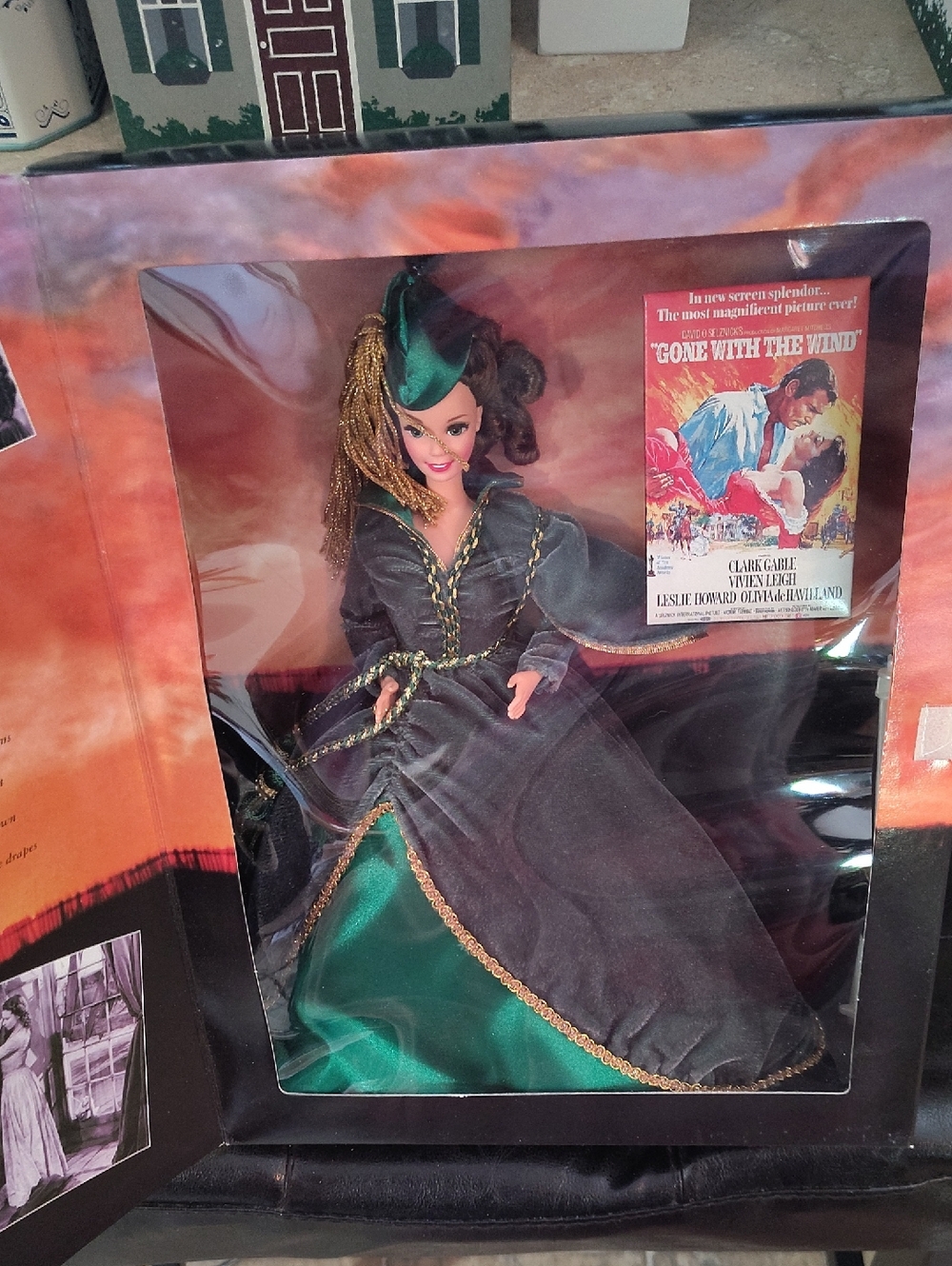 Mattel Scarlett O'Hara Doll in Dark Green and Black Dress